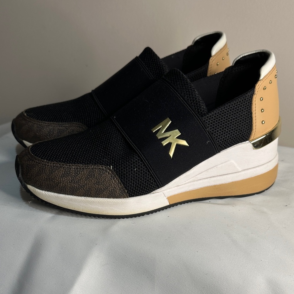 Michael Kors Men's Black and Tan Sneakers